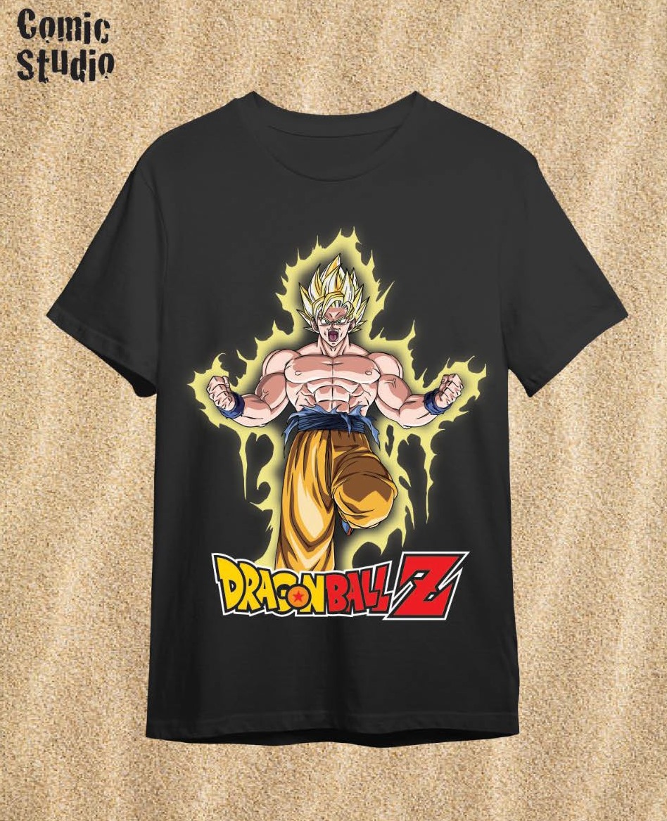 CAMISETA DBZ GOKU SUPER SAIYAN NEGRO- TALLA L