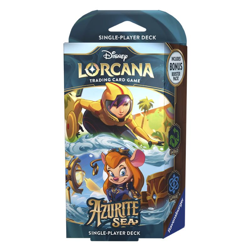 LORCANA: AZURITE SEA - SINGLE-PLAYER STARTER DECK EMERALD & SAPHYRE (ENG)