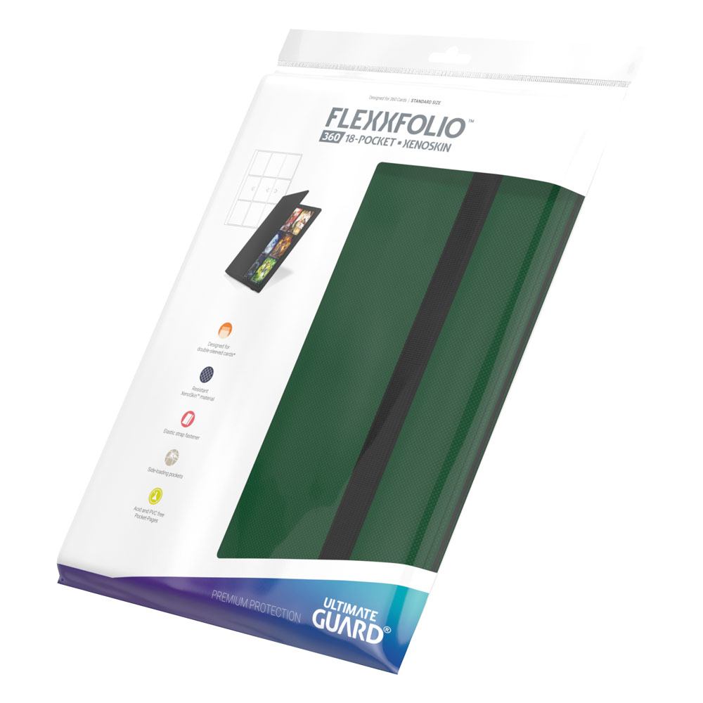 ULTIMATE GUARD: FLEXXFOLIO 360 18-POCKET XENOSKIN - GREEN