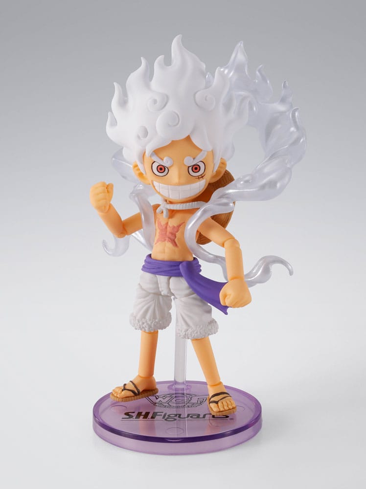 One Piece Figura World Collactable Figures x S.H. Figuarts Monkey D. Luffy Gear 5 8 cm
