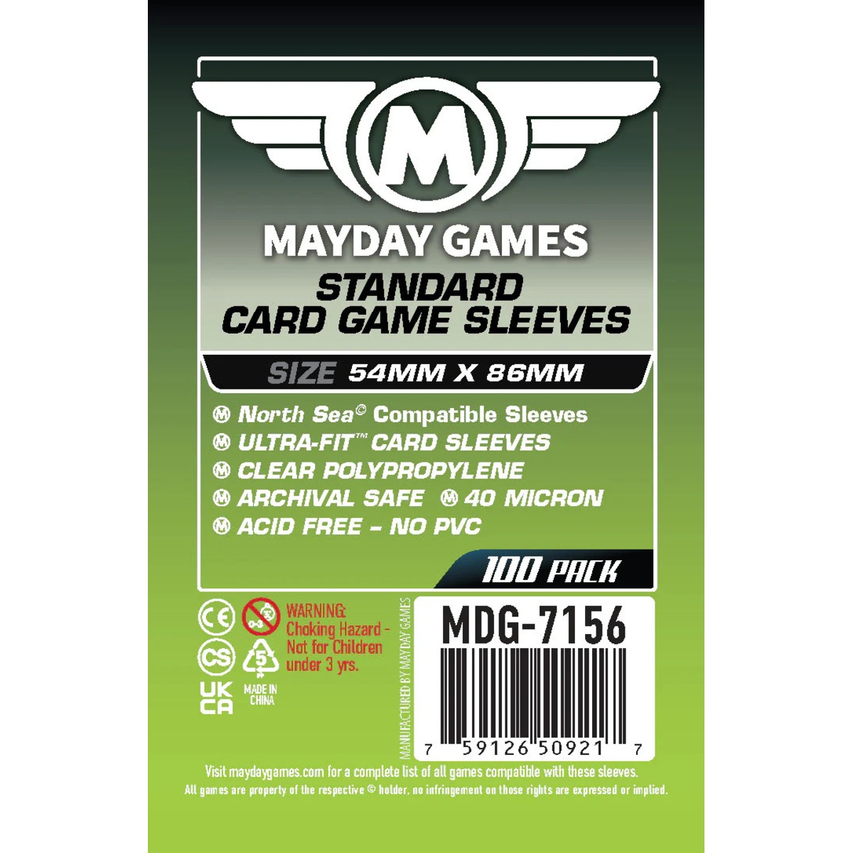 Fundas Mayday North Sea Compatible Sleeves (100 pack) 54 x 86mm