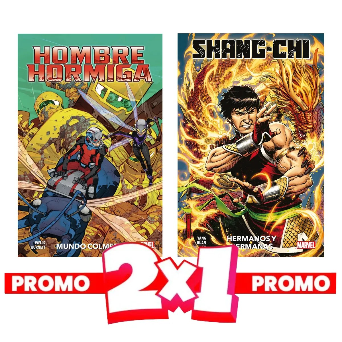 2X1 :HOMBRE HORMIGA. MUNDO COLMENA + SHANG-CHI 01