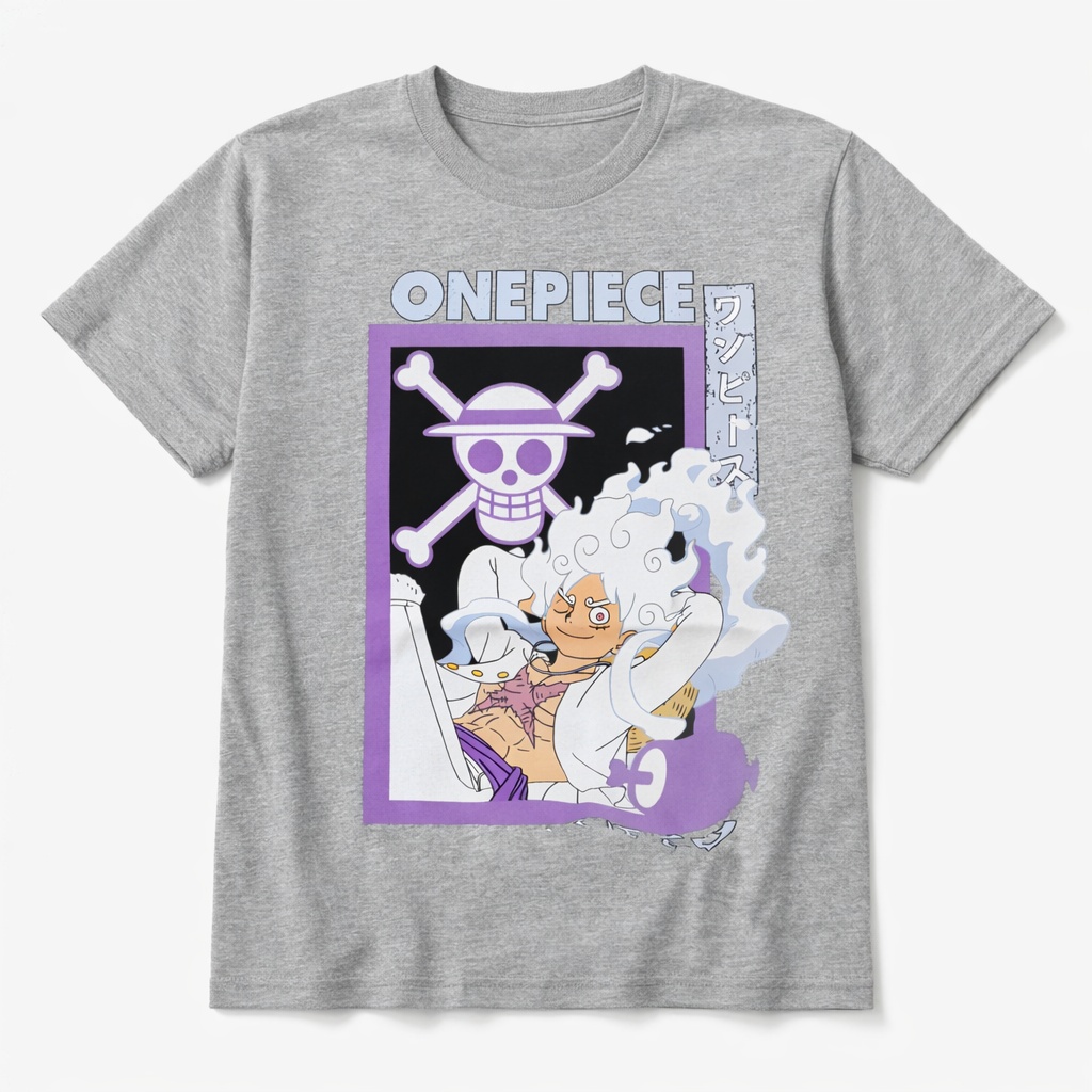 Camiseta One Piece Luffy GEAR 5 gris Talla L