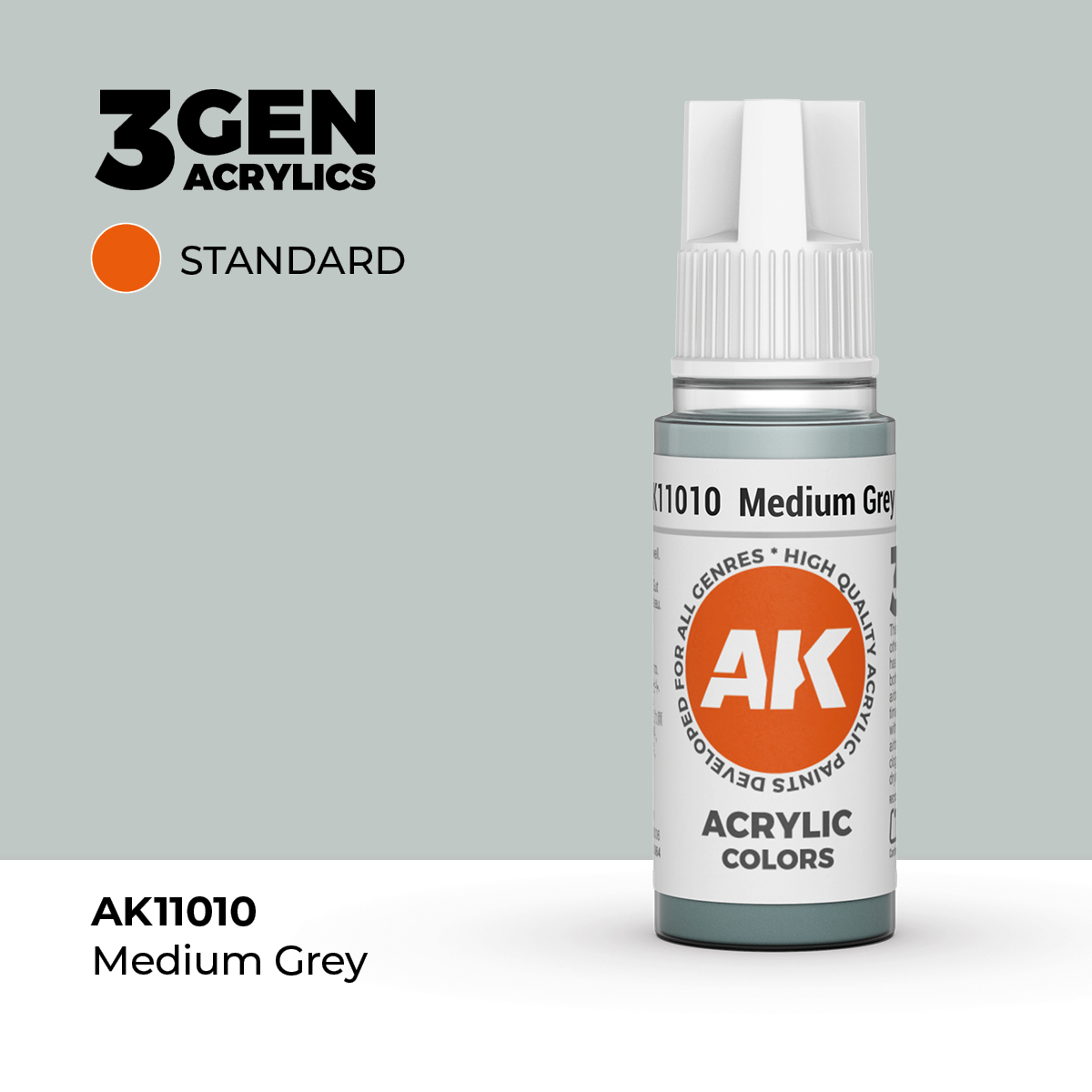 (AK11010) MEDIUM GREY (18ML) - STANDARD COLORS - 3GEN