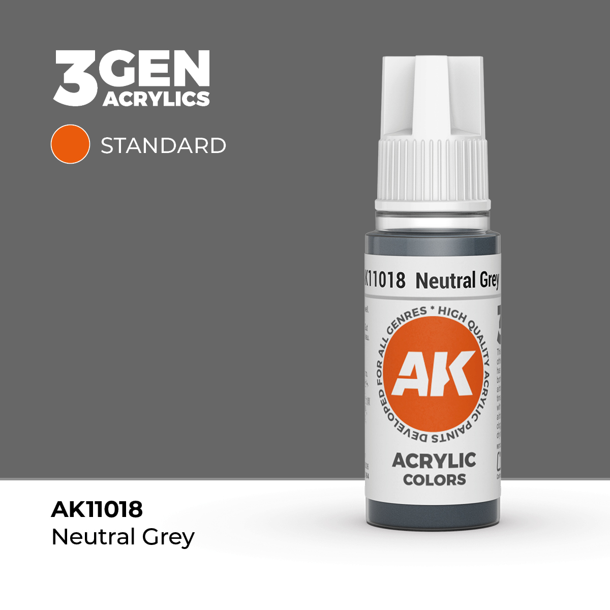 (AK11018) NEUTRAL GREY (18ML) - STANDARD COLORS - 3GEN
