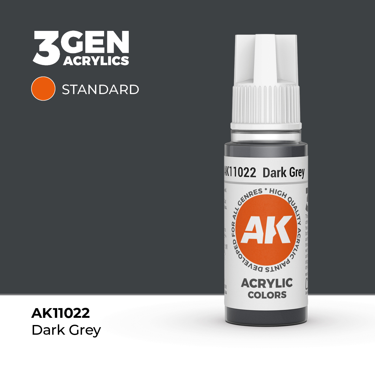 (AK11022) DARK GREY (18ML) - STANDARD COLORS - 3GEN