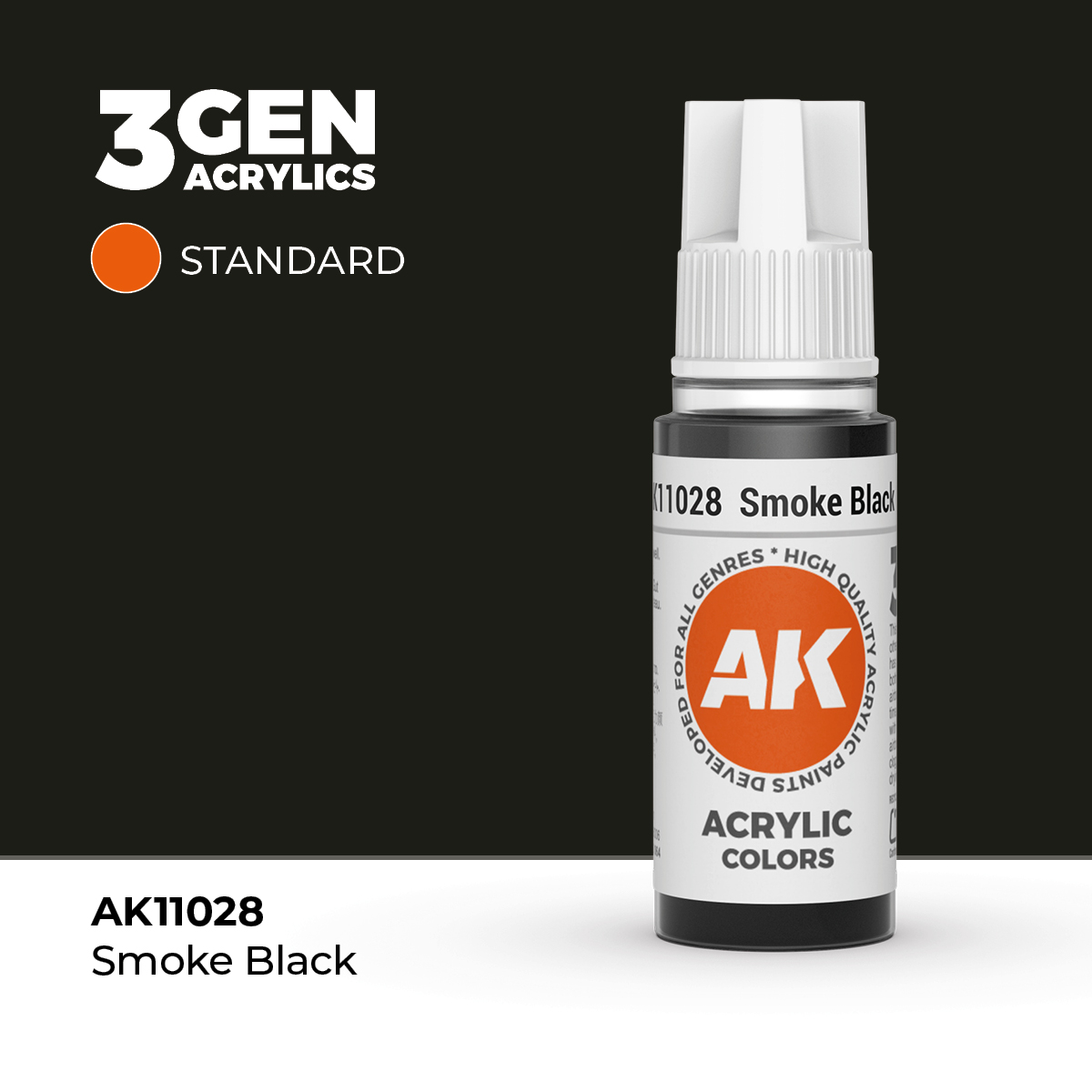 (AK11028) SMOKE BLACK (18ML) - STANDARD COLORS - 3GEN