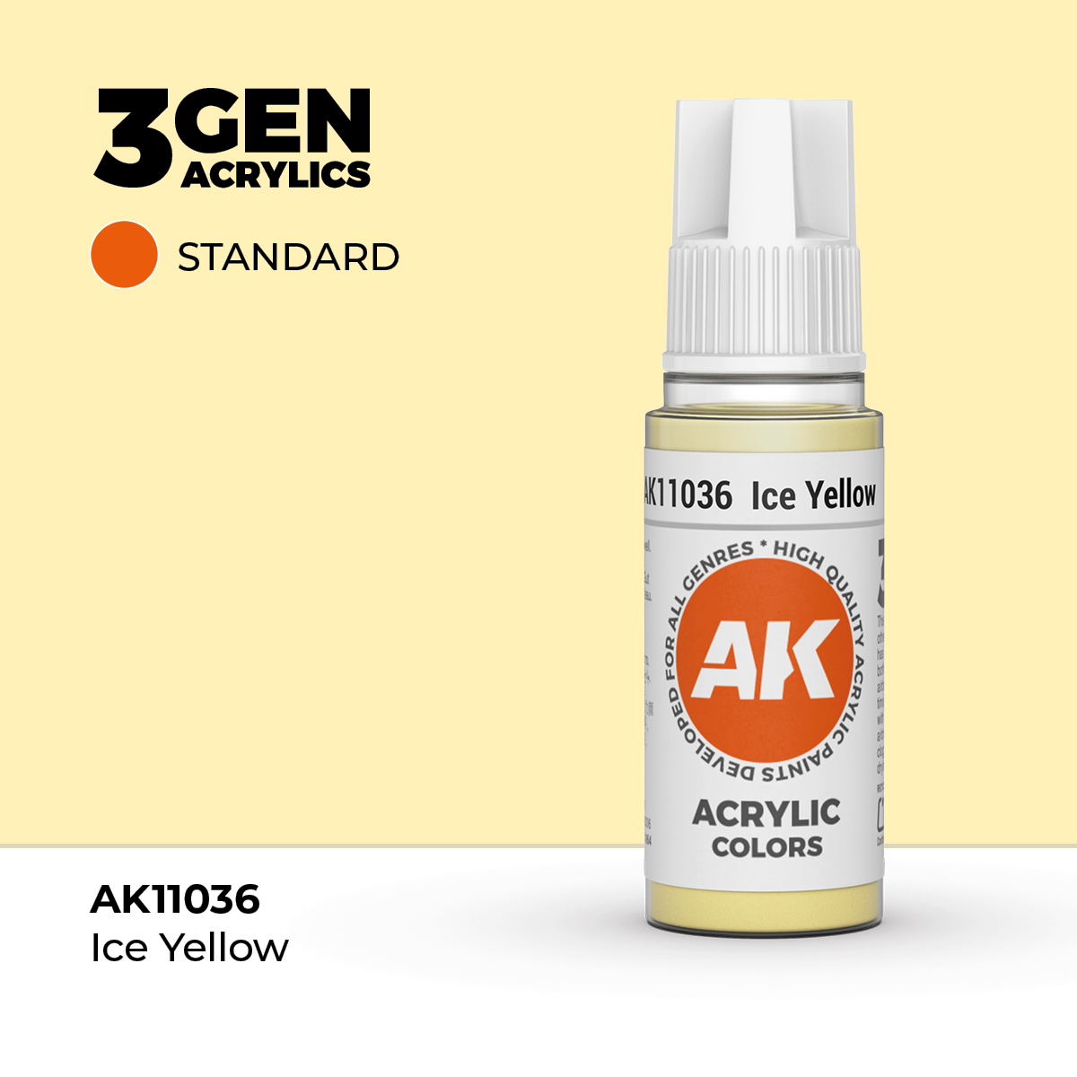 (AK11036) ICE YELLOW (18ML) - STANDARD COLORS - 3GEN