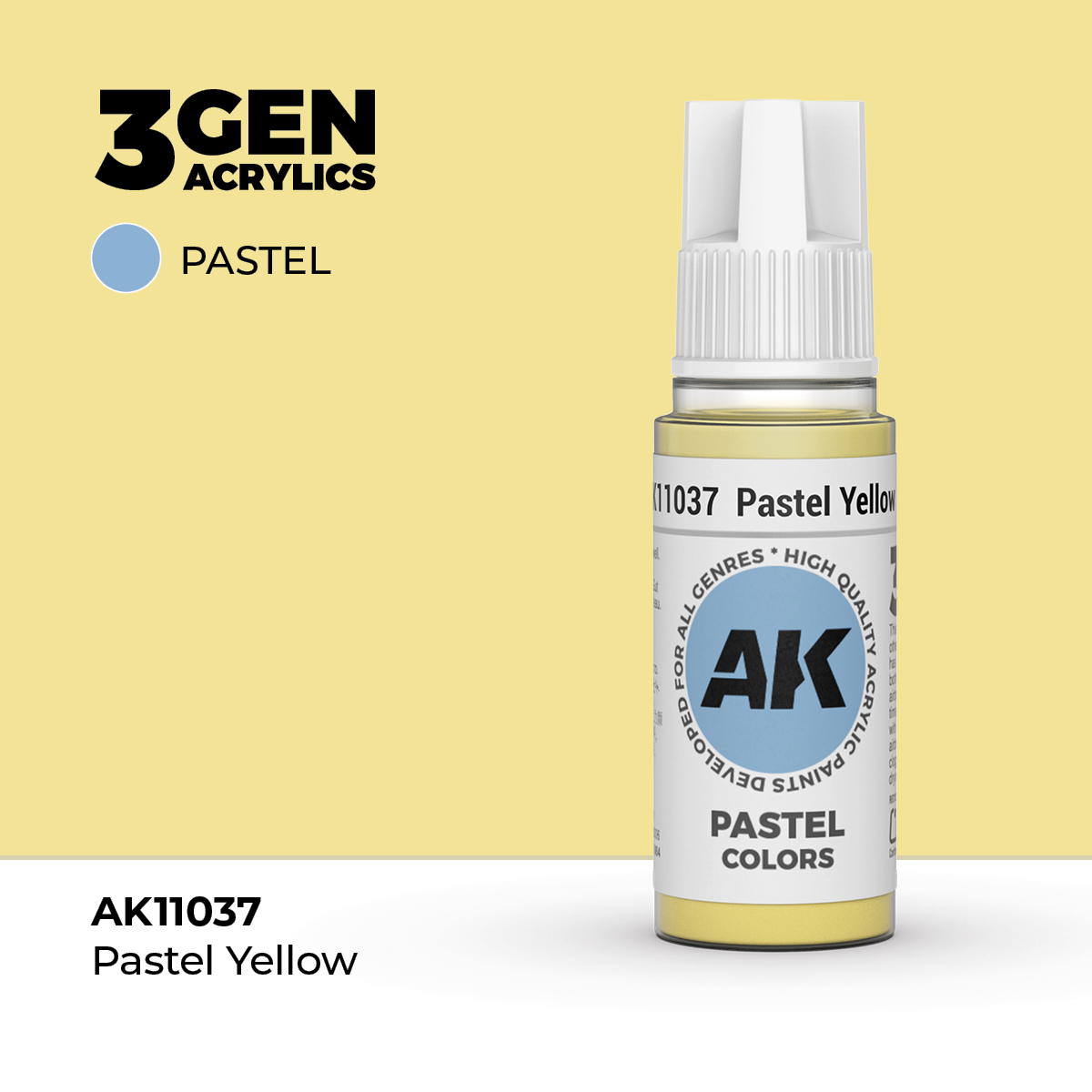 (AK11037) PASTEL YELLOW (18ML) - PASTEL COLORS - 3GEN