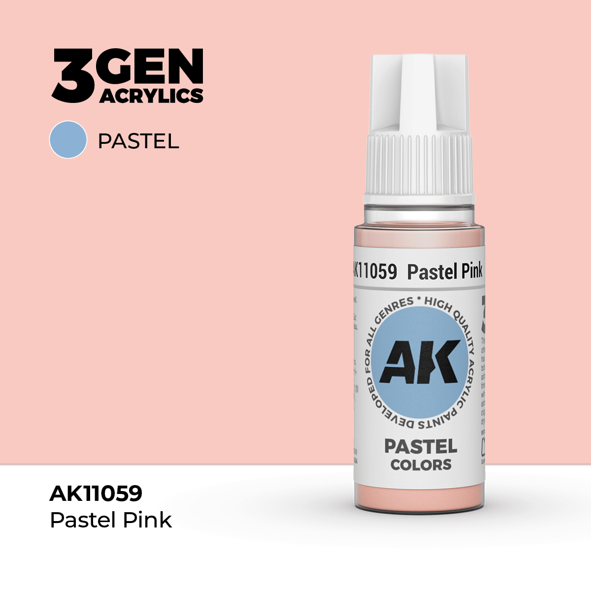 (AK11059) PASTEL PINK (18ML) - PASTEL COLORS - 3GEN