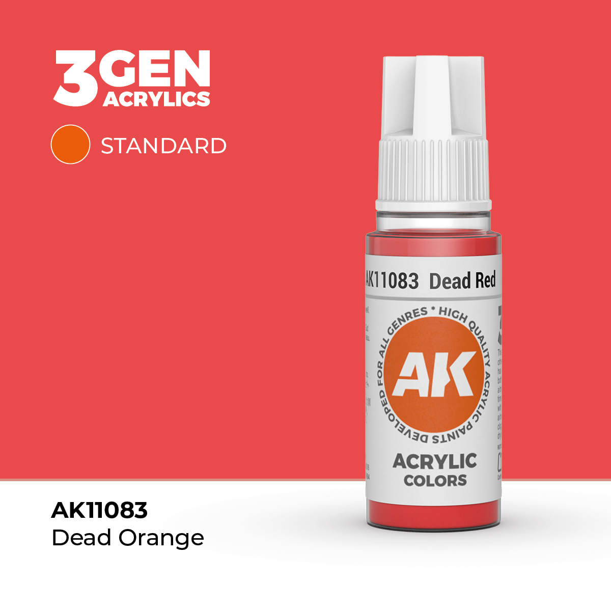 (AK11083) DEAD RED (18ML) - STANDARD COLORS - 3GEN