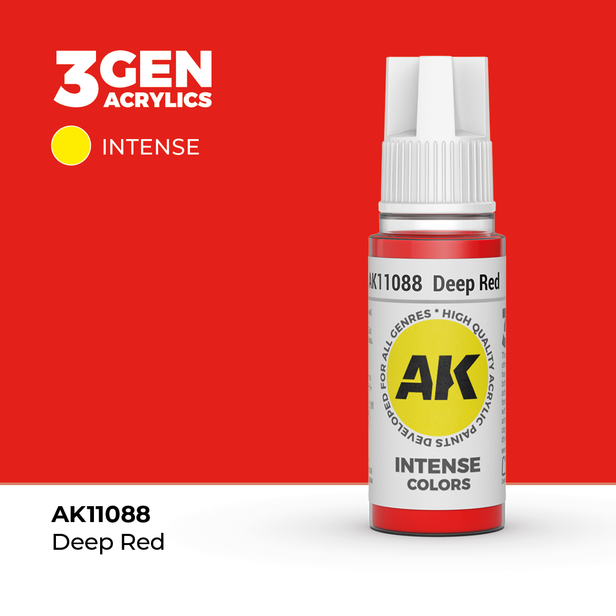 (AK11088) DEEP RED (18ML) - STANDARD COLORS - 3GEN