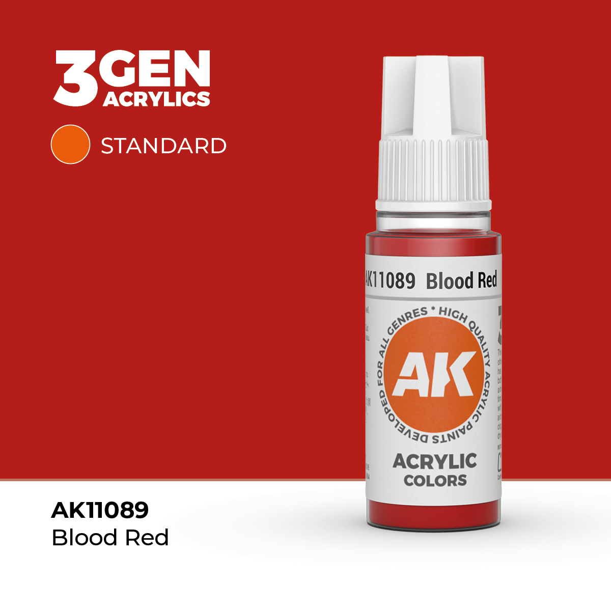 (AK11089) BLOOD RED (18ML) - STANDARD COLORS - 3GEN