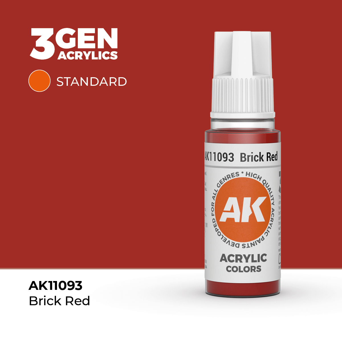 (AK11093) BRICK RED (18ML) - STANDARD COLORS - 3GEN