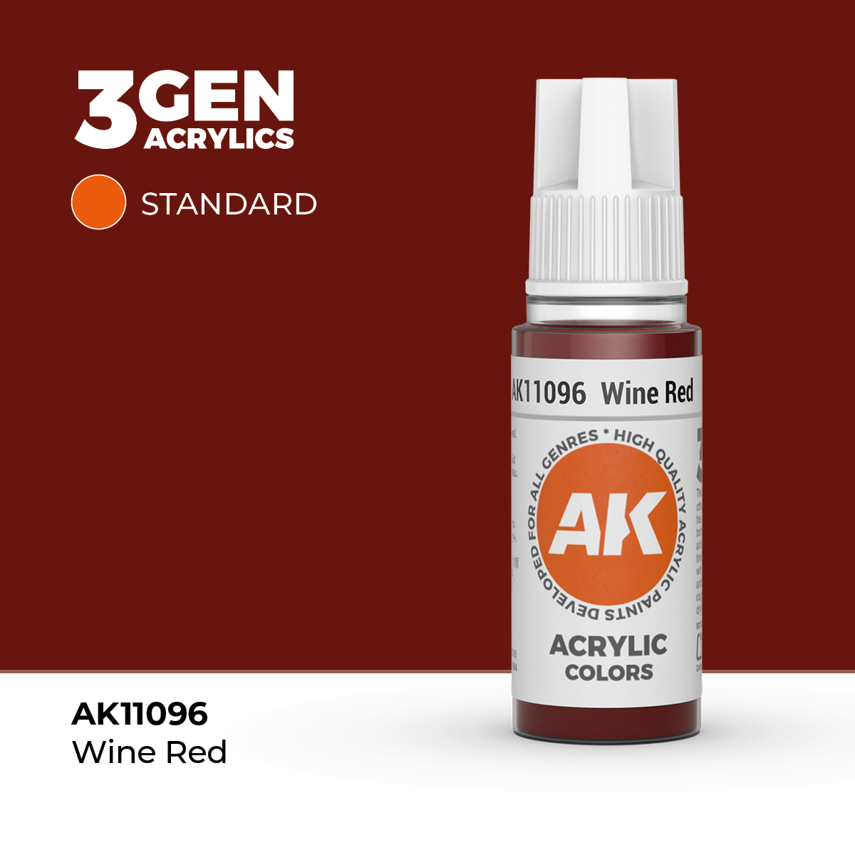 (AK11096) WINE RED (18ML) - STANDARD COLORS - 3GEN