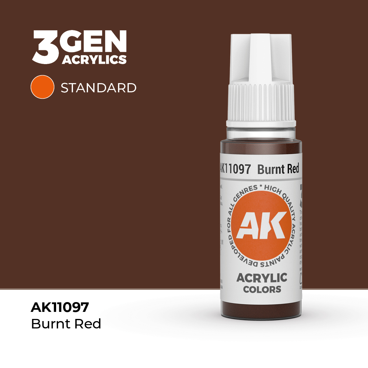 (AK11097) BURNT RED (18ML) - STANDARD COLORS - 3GEN