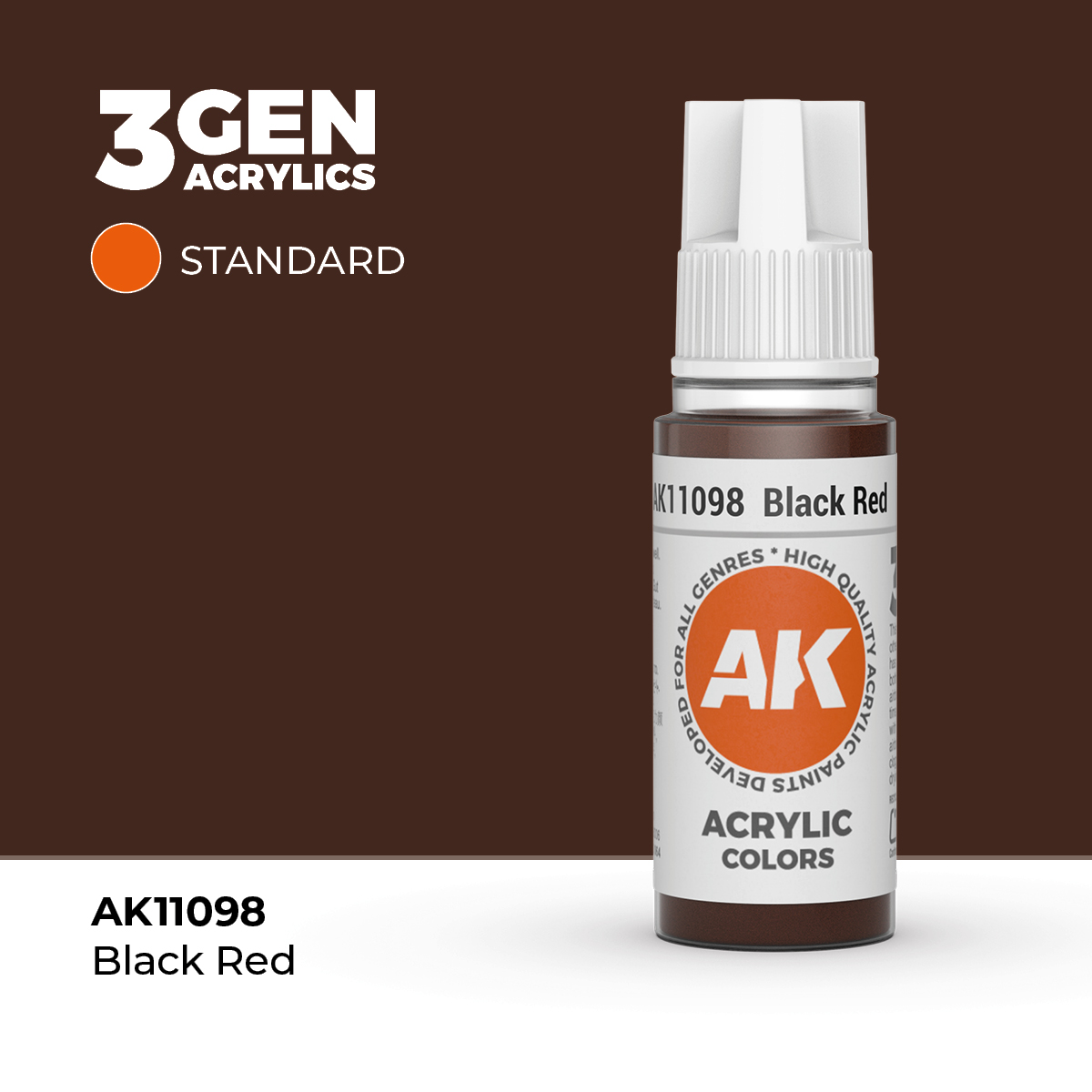 (AK11098) BLACK RED (18ML) - STANDARD COLORS - 3GEN