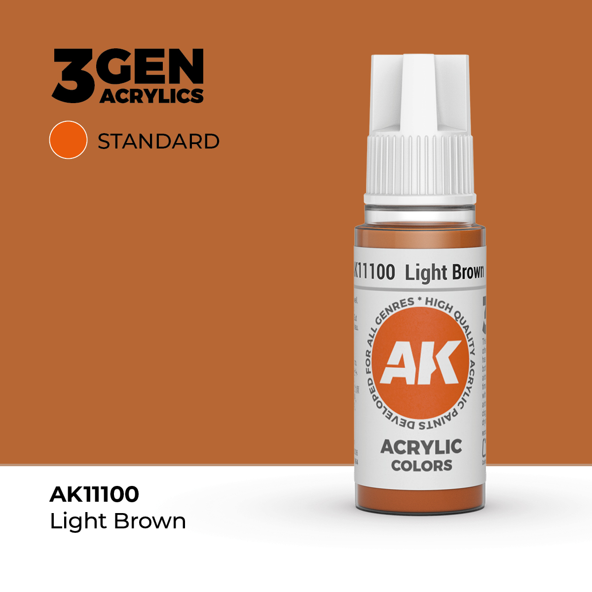 (AK11100) LIGHT BROWN (18ML) - STANDARD COLORS - 3GEN