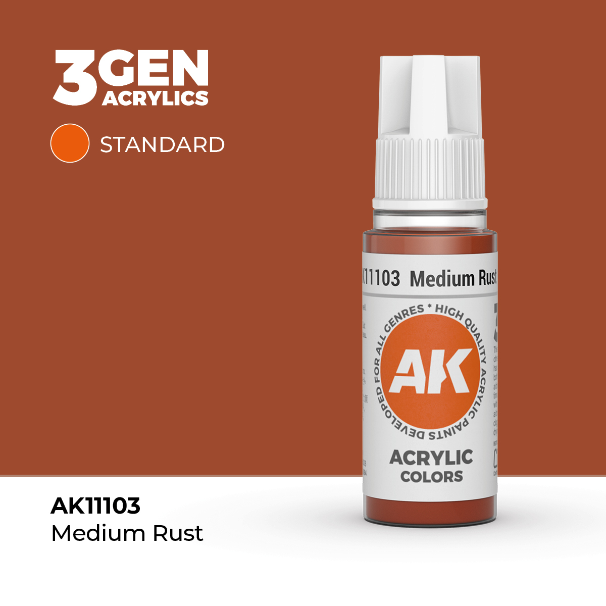 (AK11103) MEDIUM RUST (18ML) - STANDARD COLORS - 3GEN