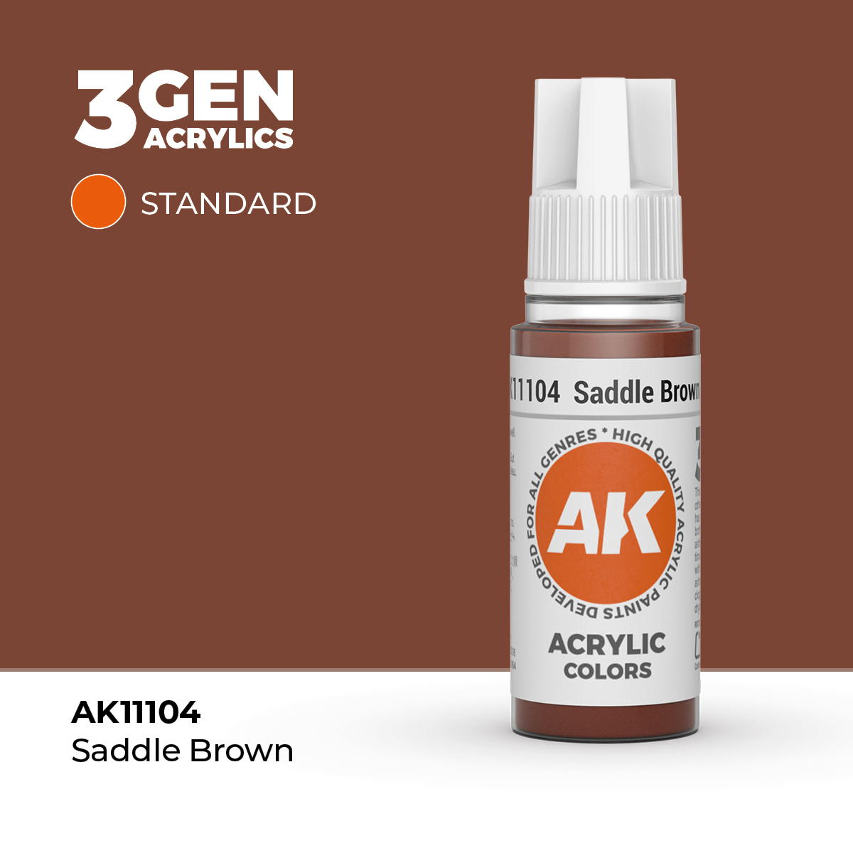 (AK11104) SADDLE BROWN (18ML) - STANDARD COLORS - 3GEN