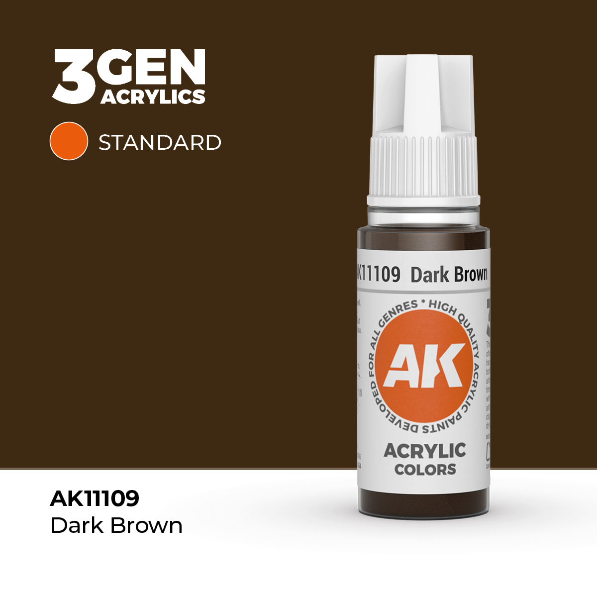 (AK11109) DARK BROWN (18ML) - STANDARD COLORS - 3GEN