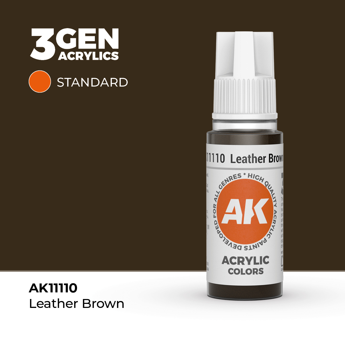 (AK11110) LEATHER BROWN (18ML) - STANDARD COLORS - 3GEN