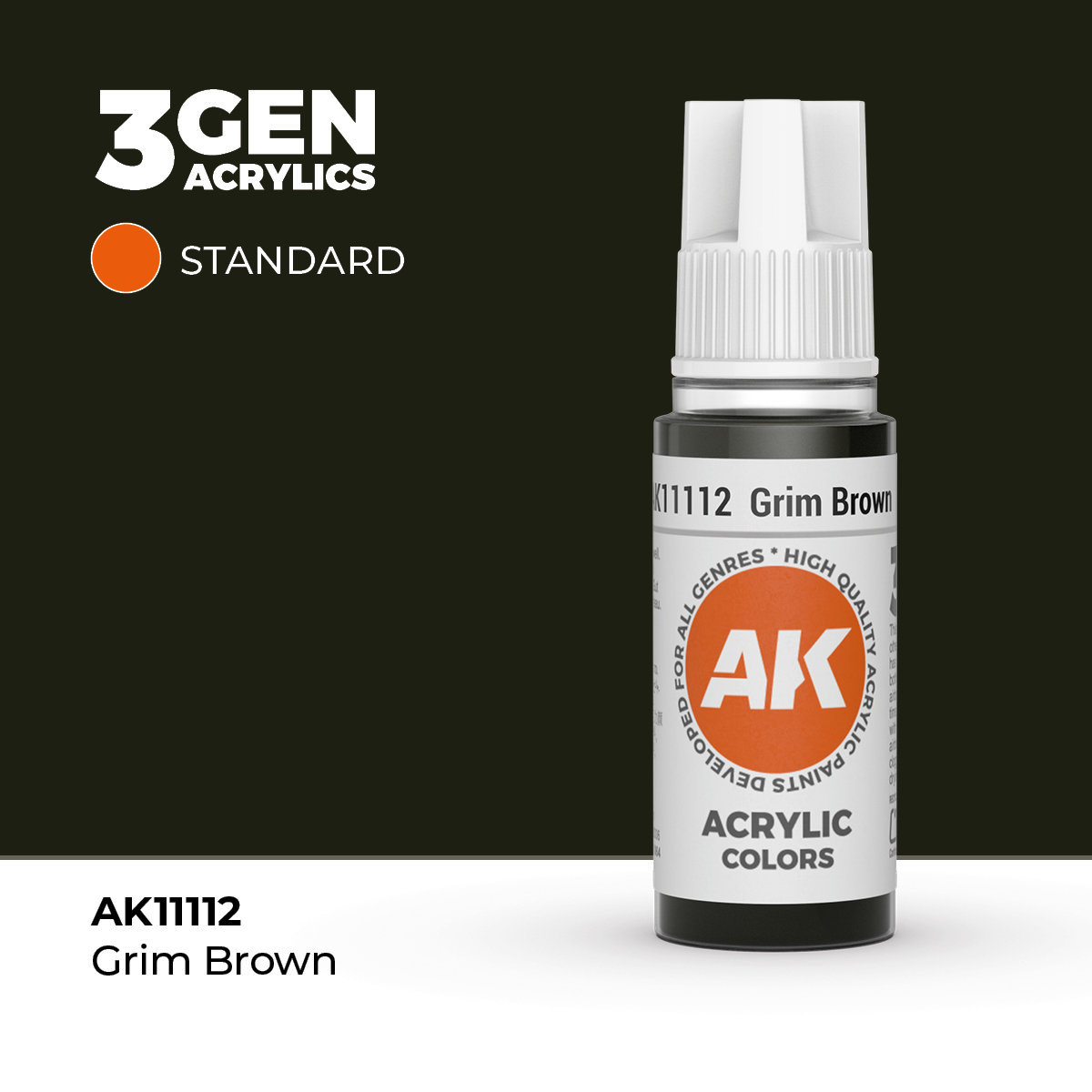 (AK11112) GRIM BROWN (18ML) - STANDARD COLORS - 3GEN