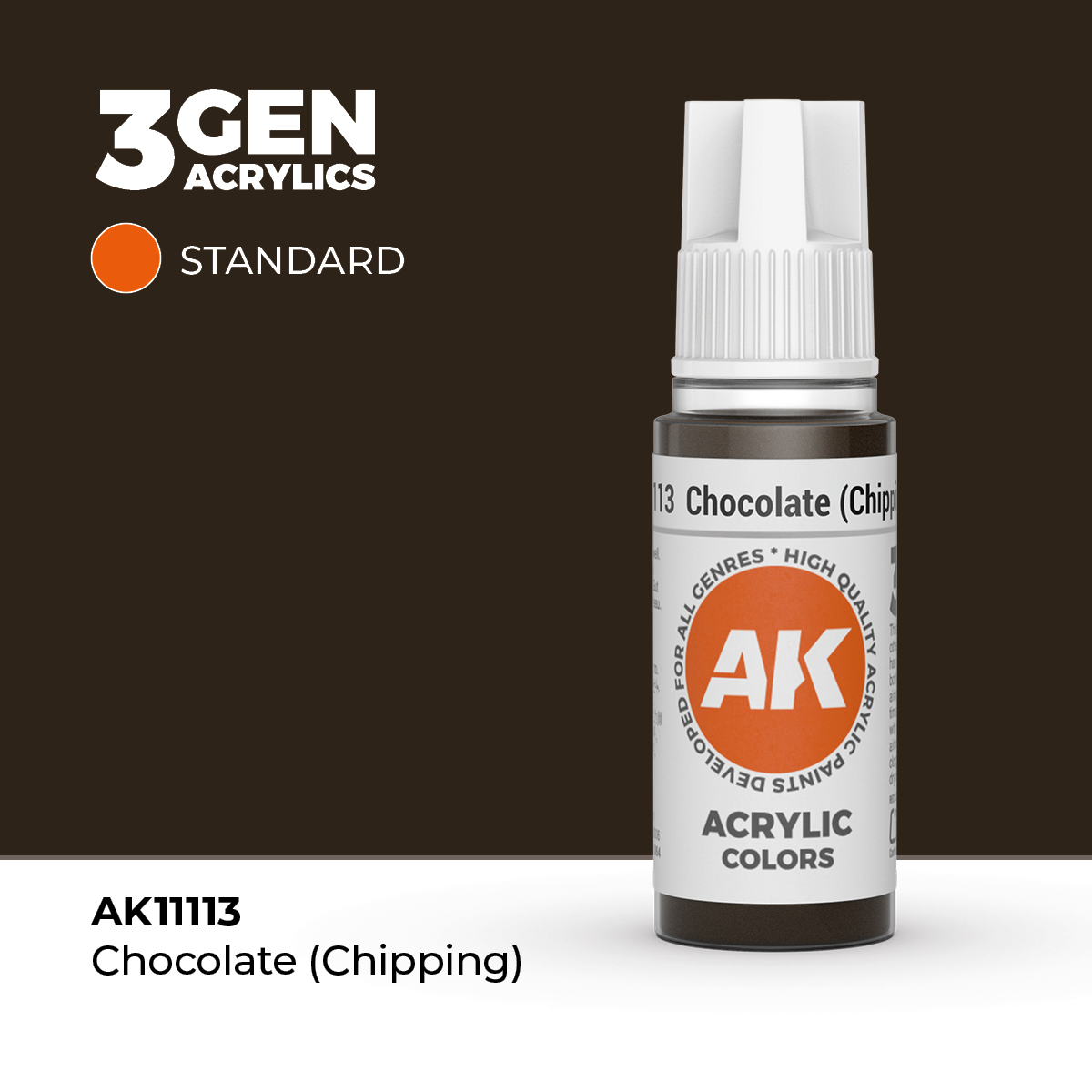 (AK11113) CHOCOLATE (CHIPPING) (18ML) - STANDARD COLORS - 3GEN