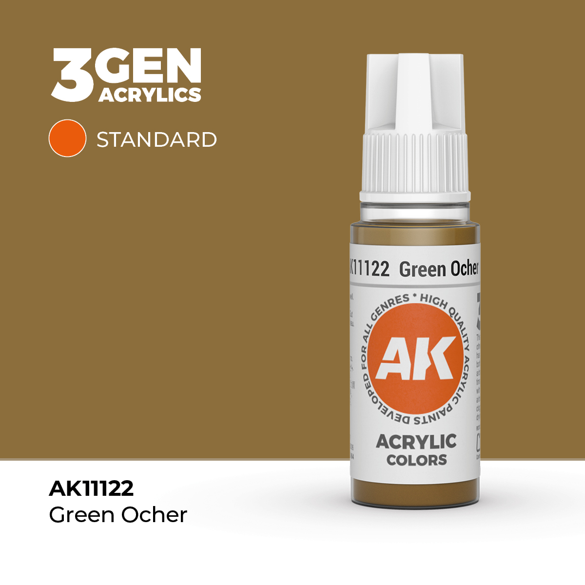 (AK11122) GREEN OCHRE (18ML) - STANDARD COLORS - 3GEN