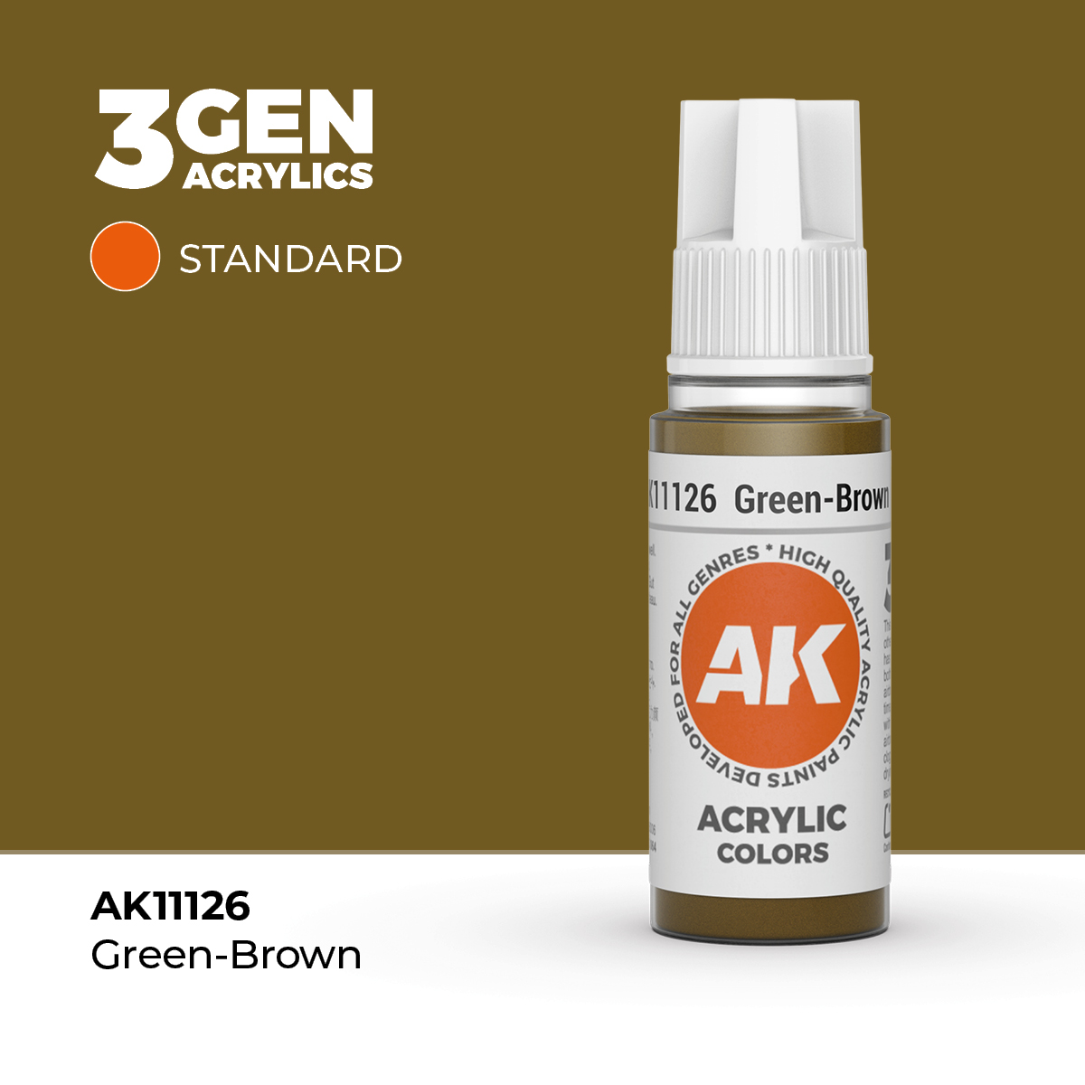 (AK11126) GREEN-BROWN (18ML) - STANDARD COLORS - 3GEN