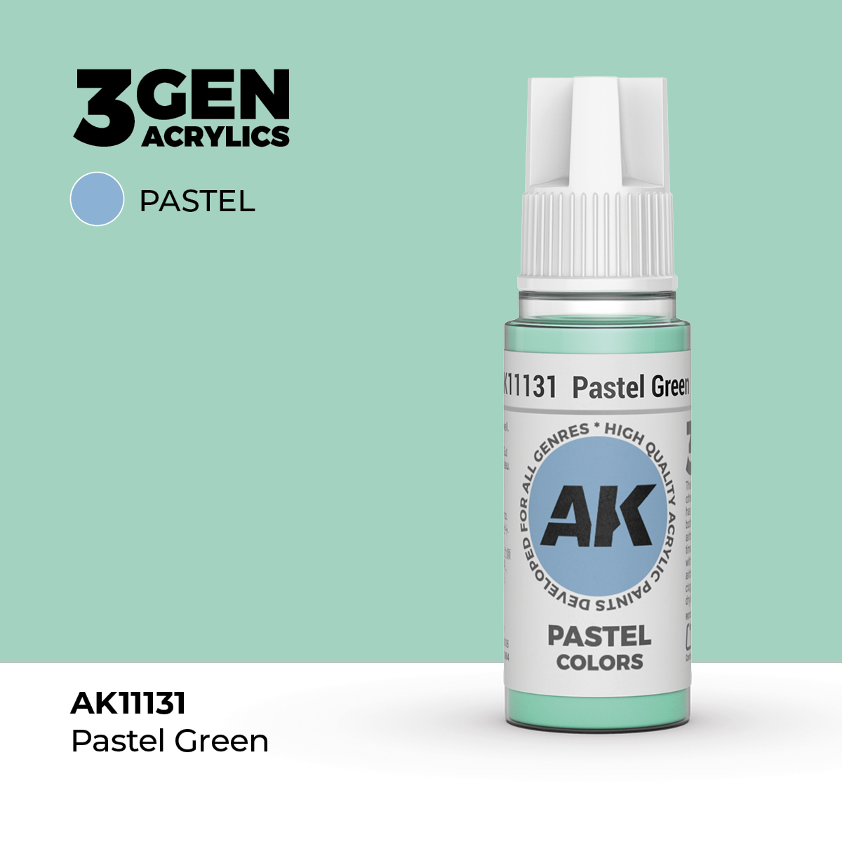 (AK11131) PASTEL GREEN (18ML) - PASTEL COLORS - 3GEN