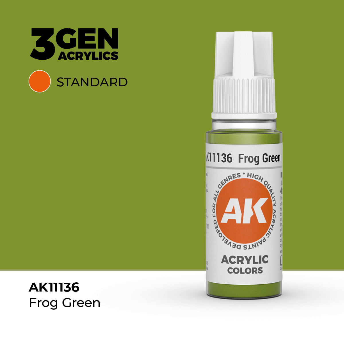 (AK11136) FROG GREEN (18ML) - STANDARD COLORS - 3GEN