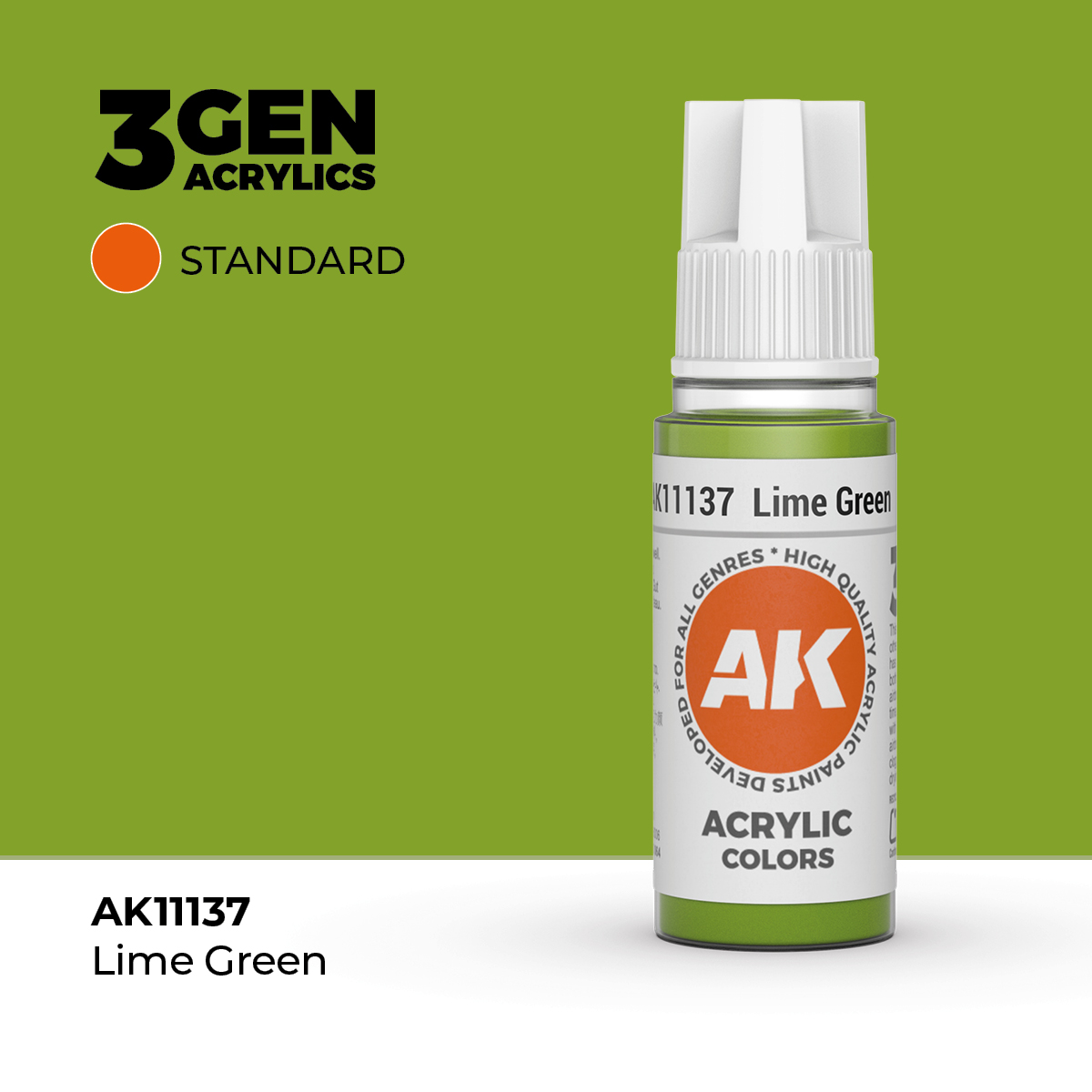 (AK11137) LIME GREEN (18ML) - STANDARD COLORS - 3GEN