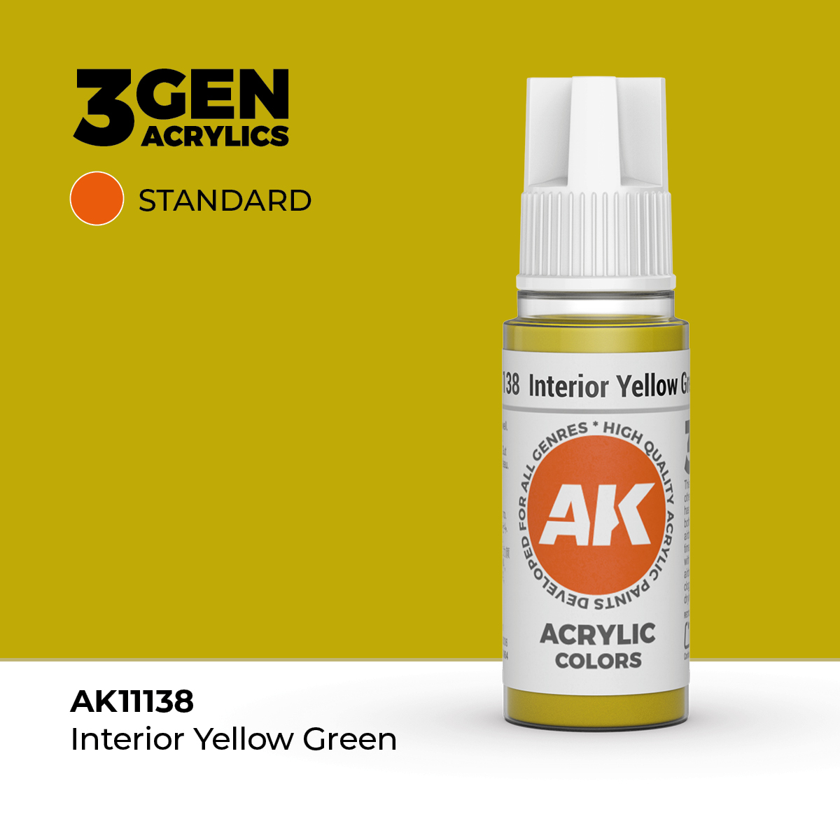 (AK11138) INTERIOR YELLOW GREEN (18ML) - STANDARD COLORS - 3GEN