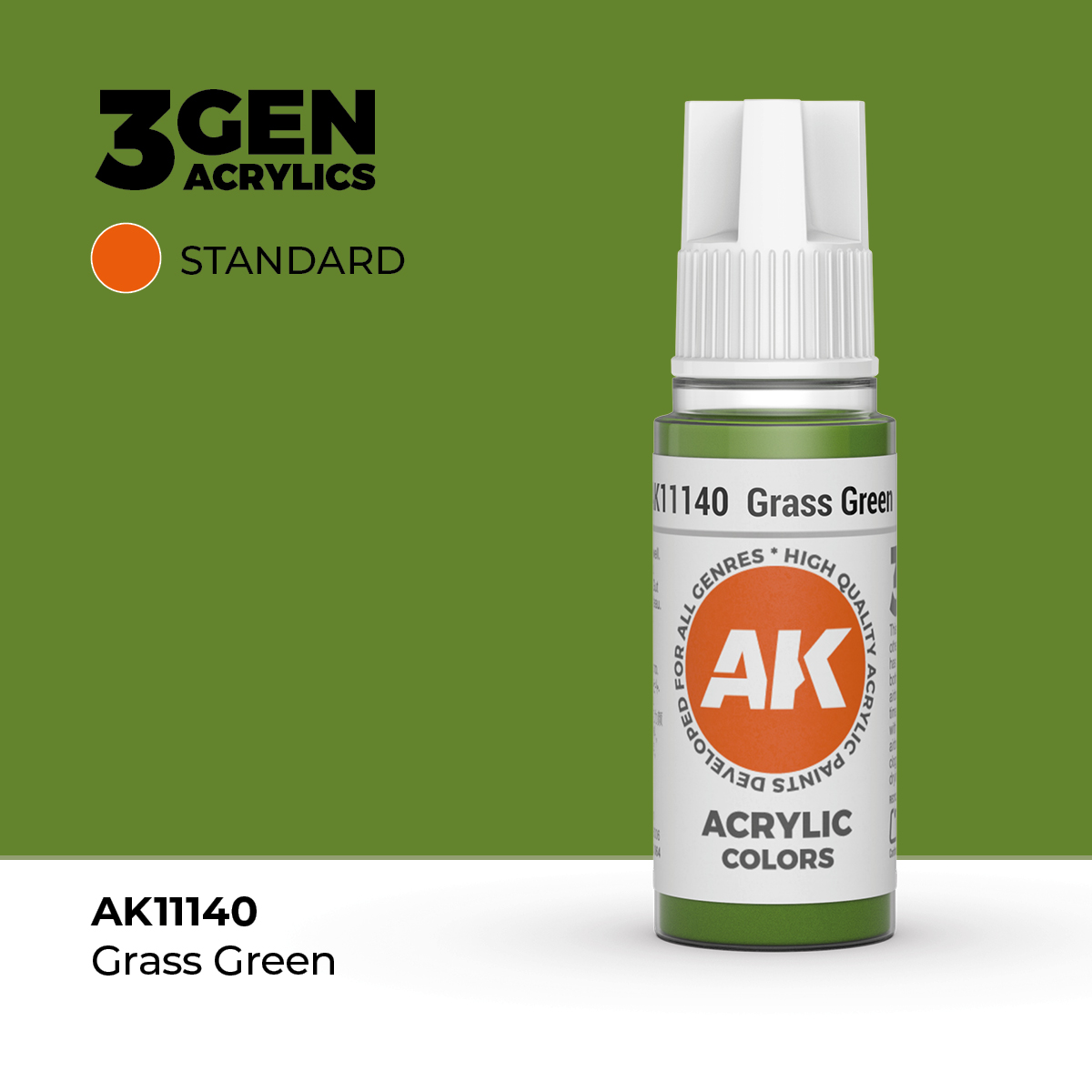 (AK11140) GRASS GREEN (18ML) - STANDARD COLORS - 3GEN