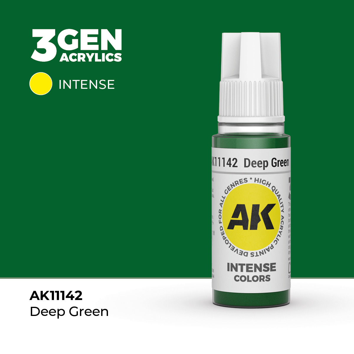 (AK11142) DEEP GREEN (18ML) - INTENSE COLORS - 3GEN