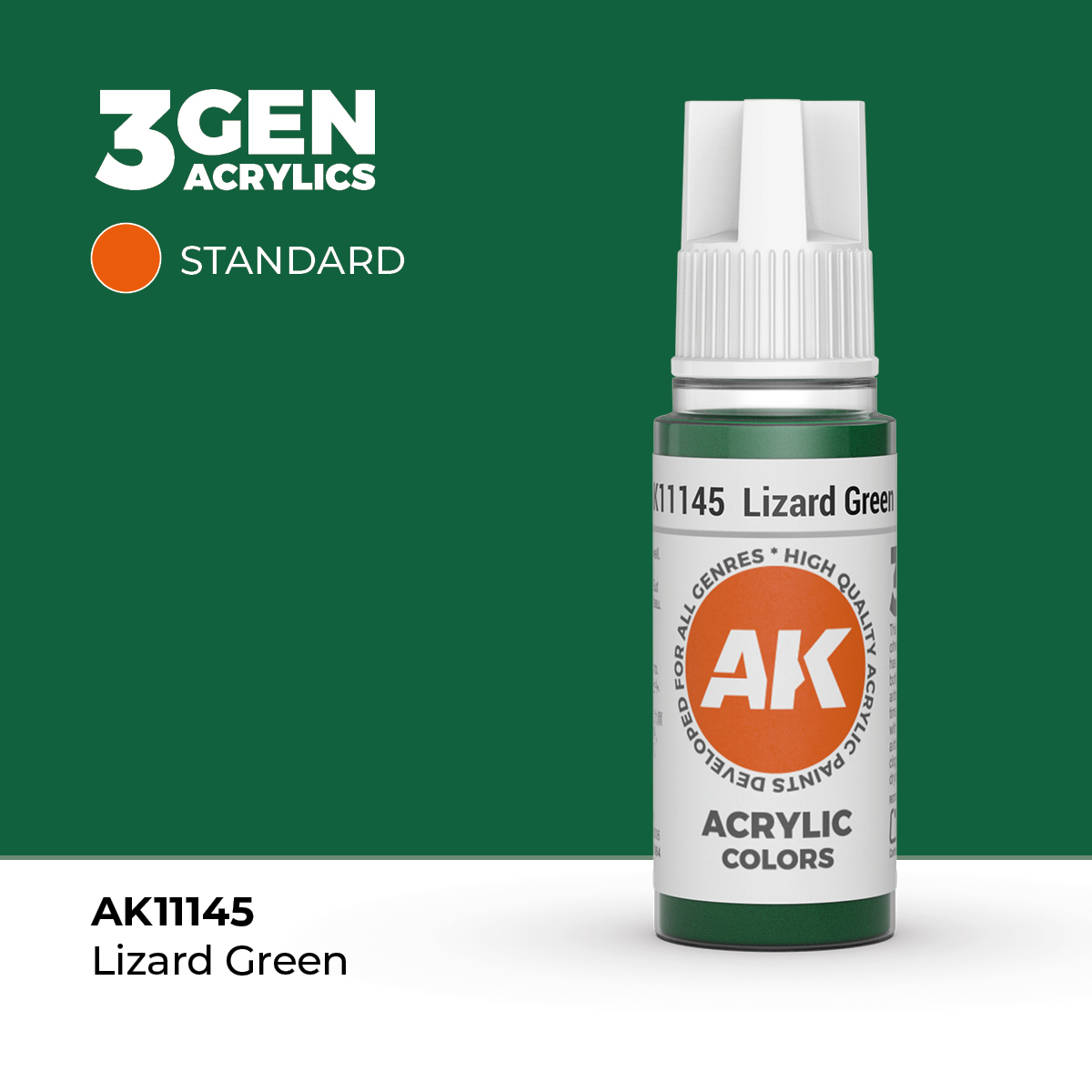 (AK11145) LIZARD GREEN (18ML) - STANDARD COLORS - 3GEN