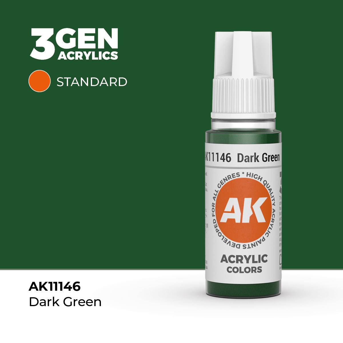 (AK11146) DARK GREEN (18ML) - STANDARD COLORS - 3GEN