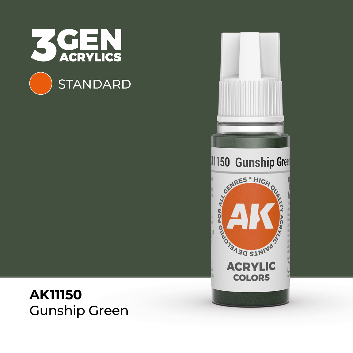 (AK11150) GUNSHIP GREEN (18ML) - STANDARD COLORS - 3GEN