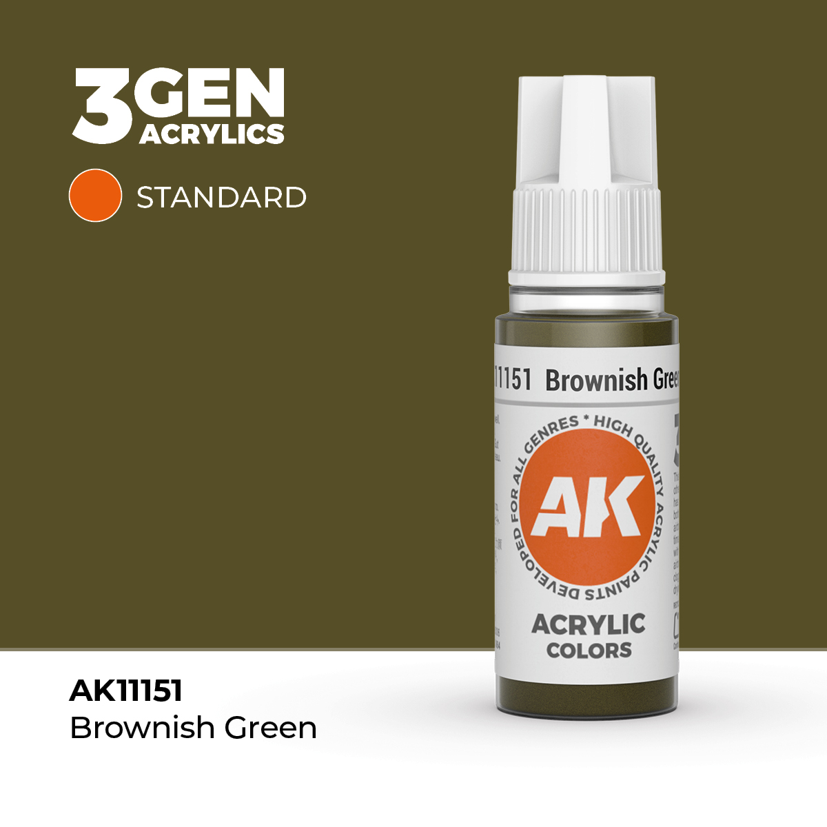 (AK11151) BROWNISH GREEN (18ML) - STANDARD COLORS - 3GEN