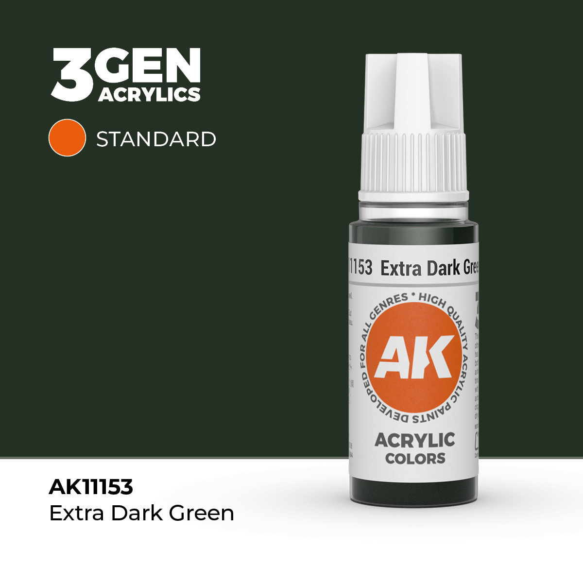 (AK11153) EXTRA DARK GREEN (18ML) - STANDARD COLORS - 3GEN