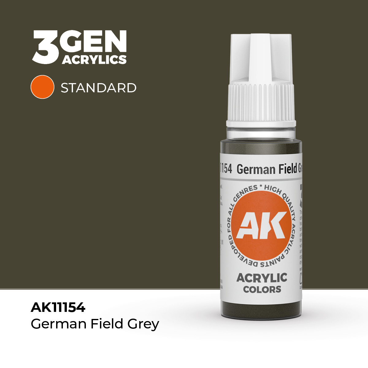 (AK11154) GERMAN FIELD GREY (18ML) - STANDARD COLORS - 3GEN