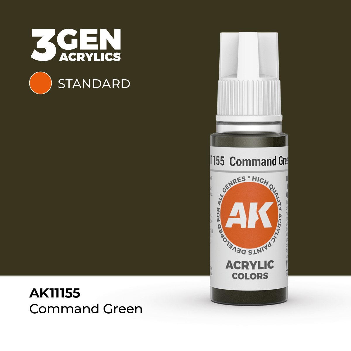 (AK11155) COMMAND GREEN (18ML) - STANDARD COLORS - 3GEN