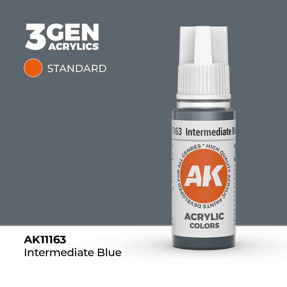 (AK11163) INTERMEDIATE BLUE (18ML) - STANDARD COLORS - 3GEN