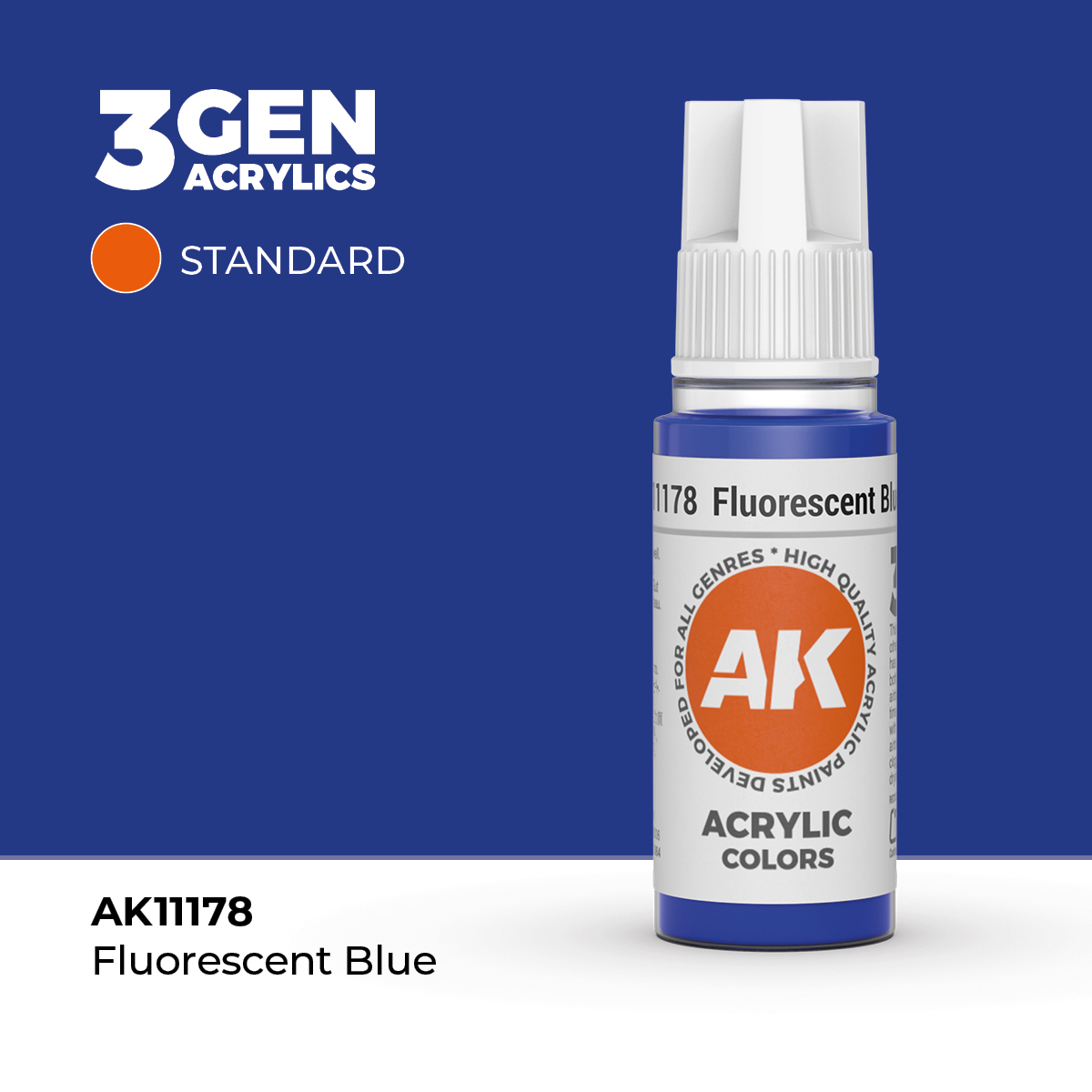 (AK11178) FLUORESCENT BLUE (18ML) - STANDARD COLORS - 3GEN