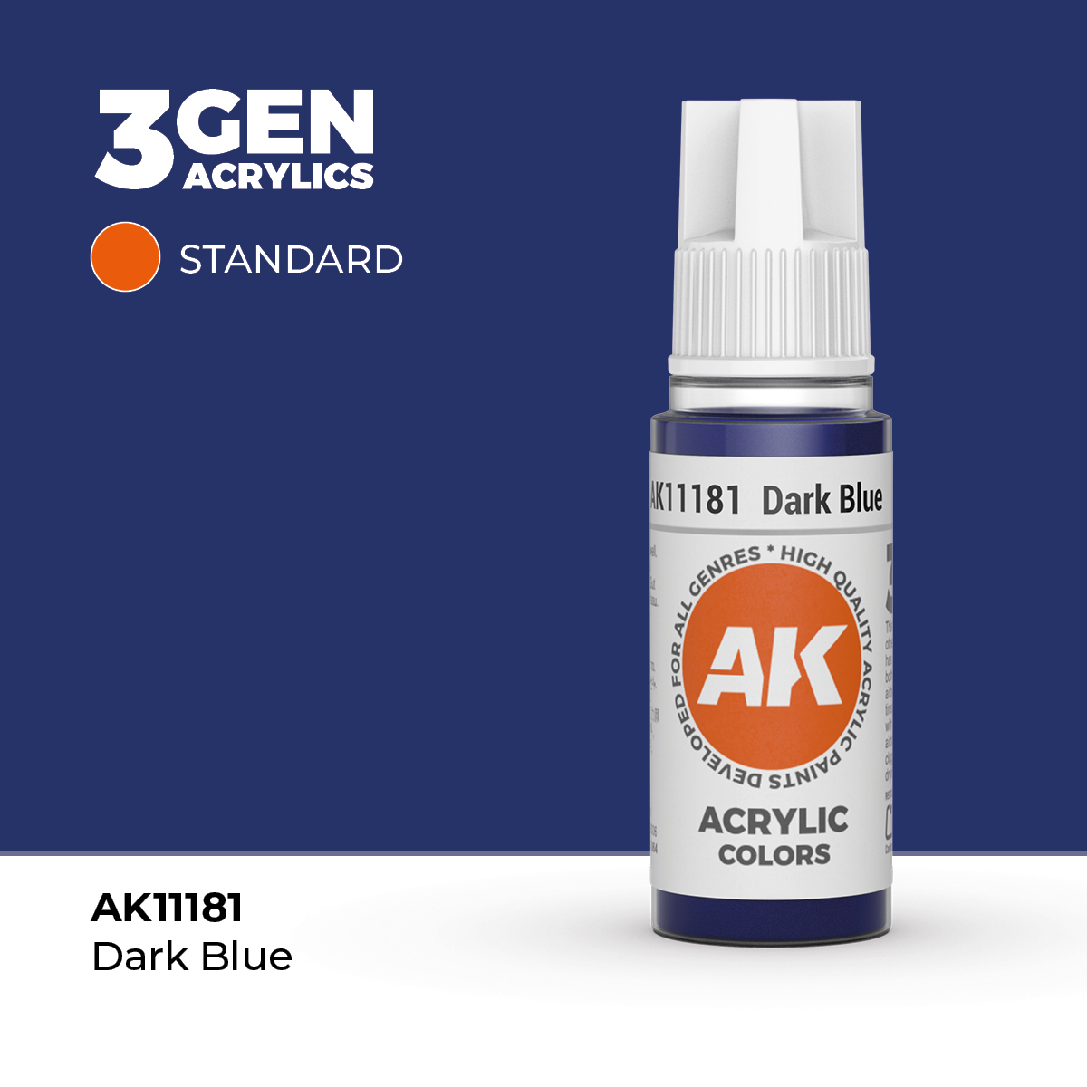 (AK11181) DARK BLUE (18ML) - STANDARD COLORS - 3GEN