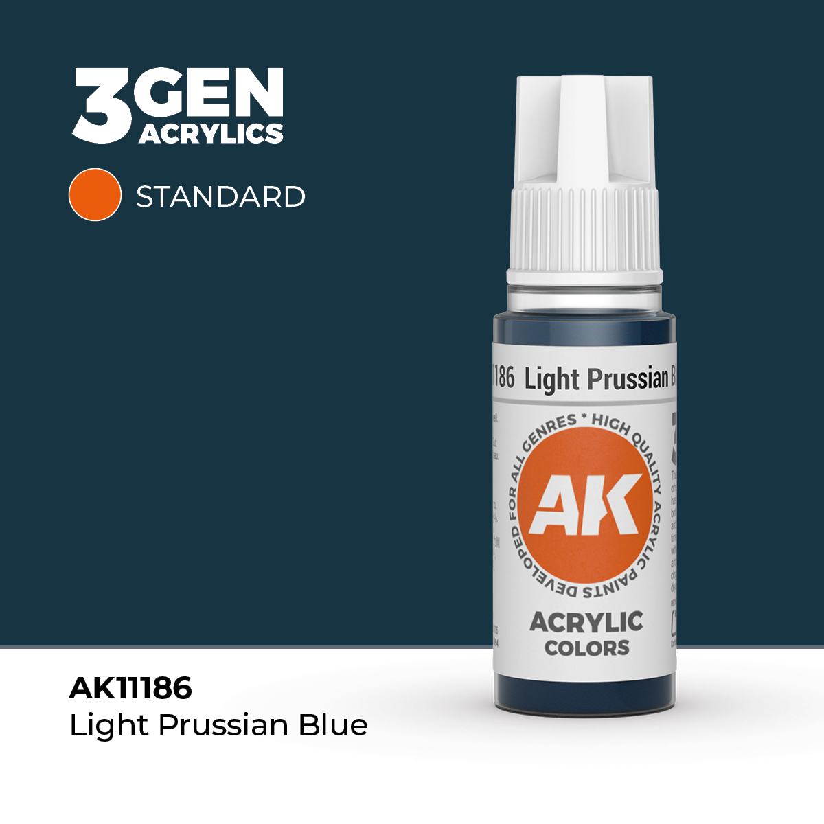 (AK11186) LIGHT PRUSSIAN BLUE (18ML) - STANDARD COLORS - 3GEN