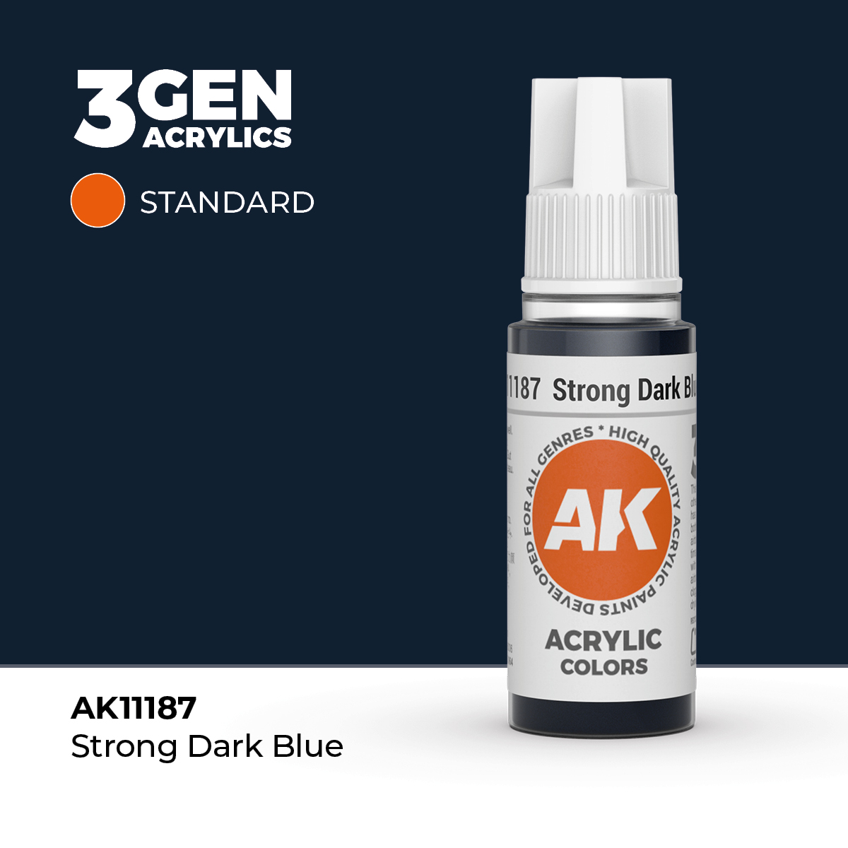 (AK11187) STRONG DARK BLUE (18ML) - STANDARD COLORS - 3GEN