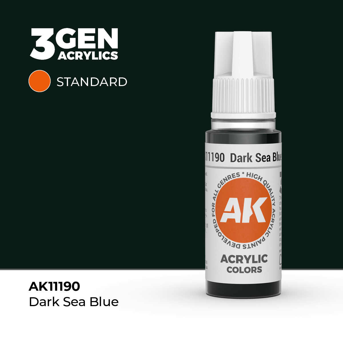 (AK11190) DARK SEA BLUE (18ML) - STANDARD COLORS - 3GEN