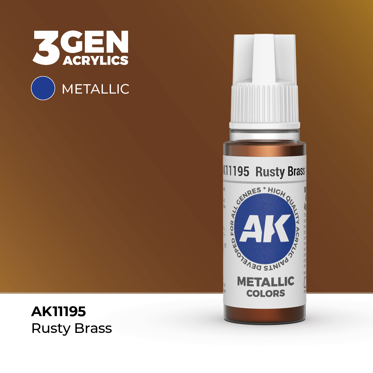 (AK11195) RUSTY BRASS (18ML) - METALLIC COLORS - 3GEN